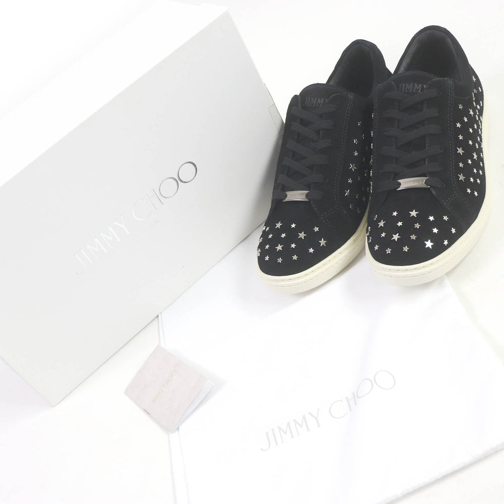JIMMY CHOO Low cut sneakers Main: Suede leather black CASH mens 42 Used Authentic