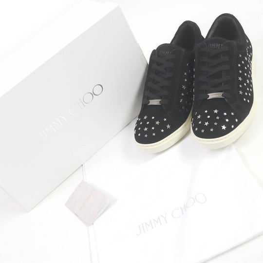 JIMMY CHOO Low cut sneakers Main: Suede leather black CASH mens 42 Used Authentic