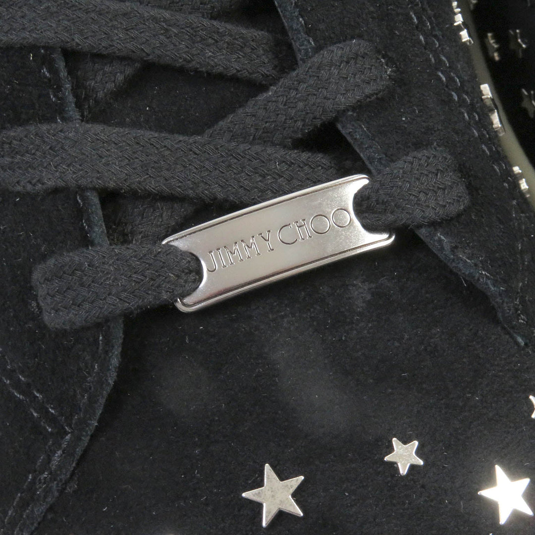 JIMMY CHOO Low cut sneakers Main: Suede leather black CASH mens 42 Used Authentic