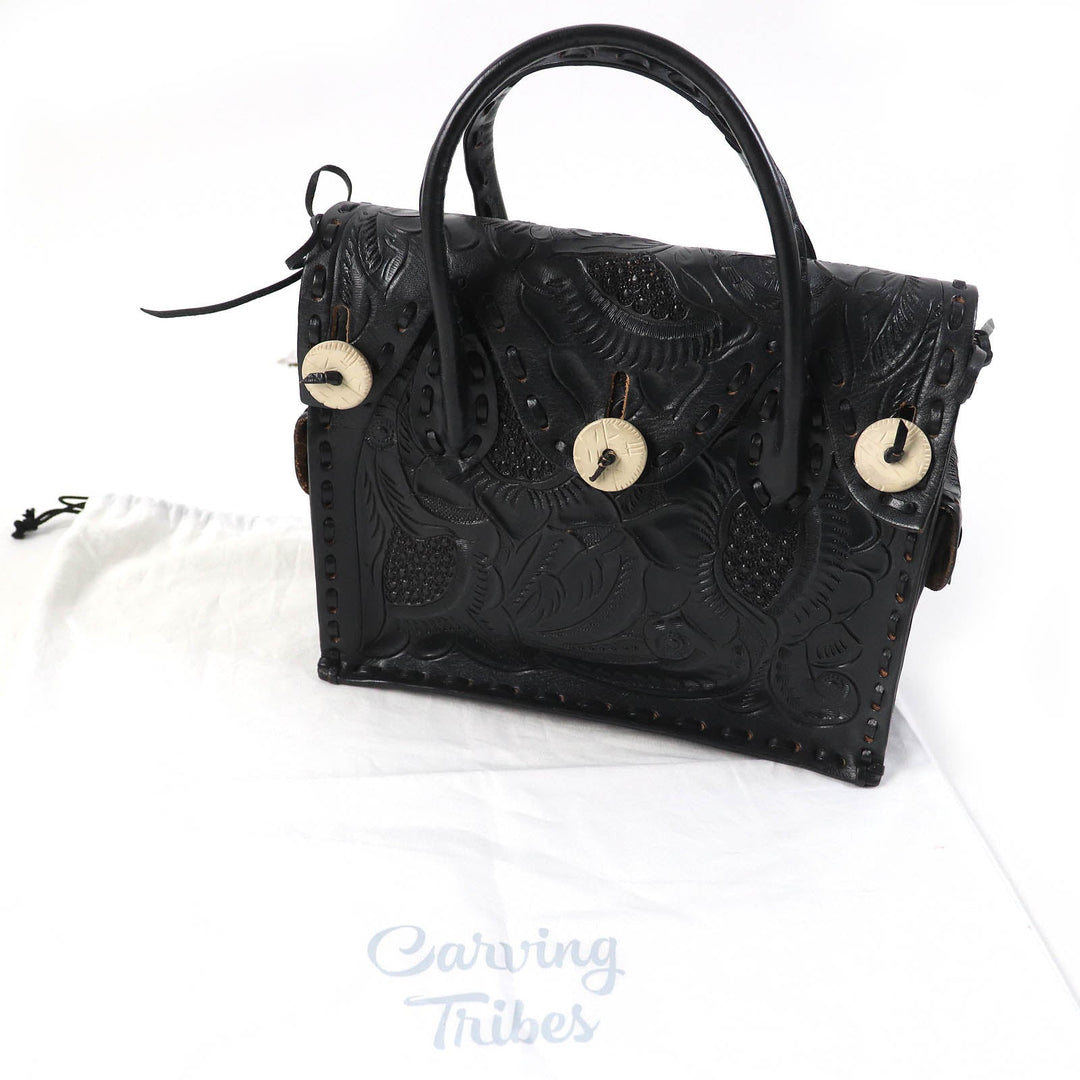 GRACE CONTINENTAL Handbag Main: Leather black Women Used Authentic