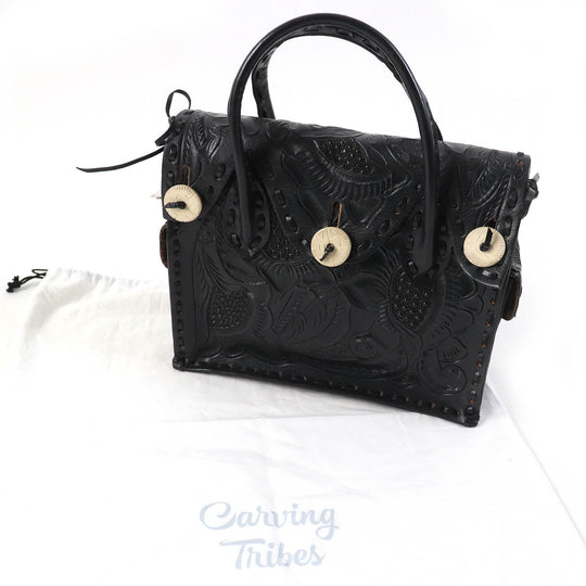 GRACE CONTINENTAL Handbag Main: Leather black Women Used Authentic