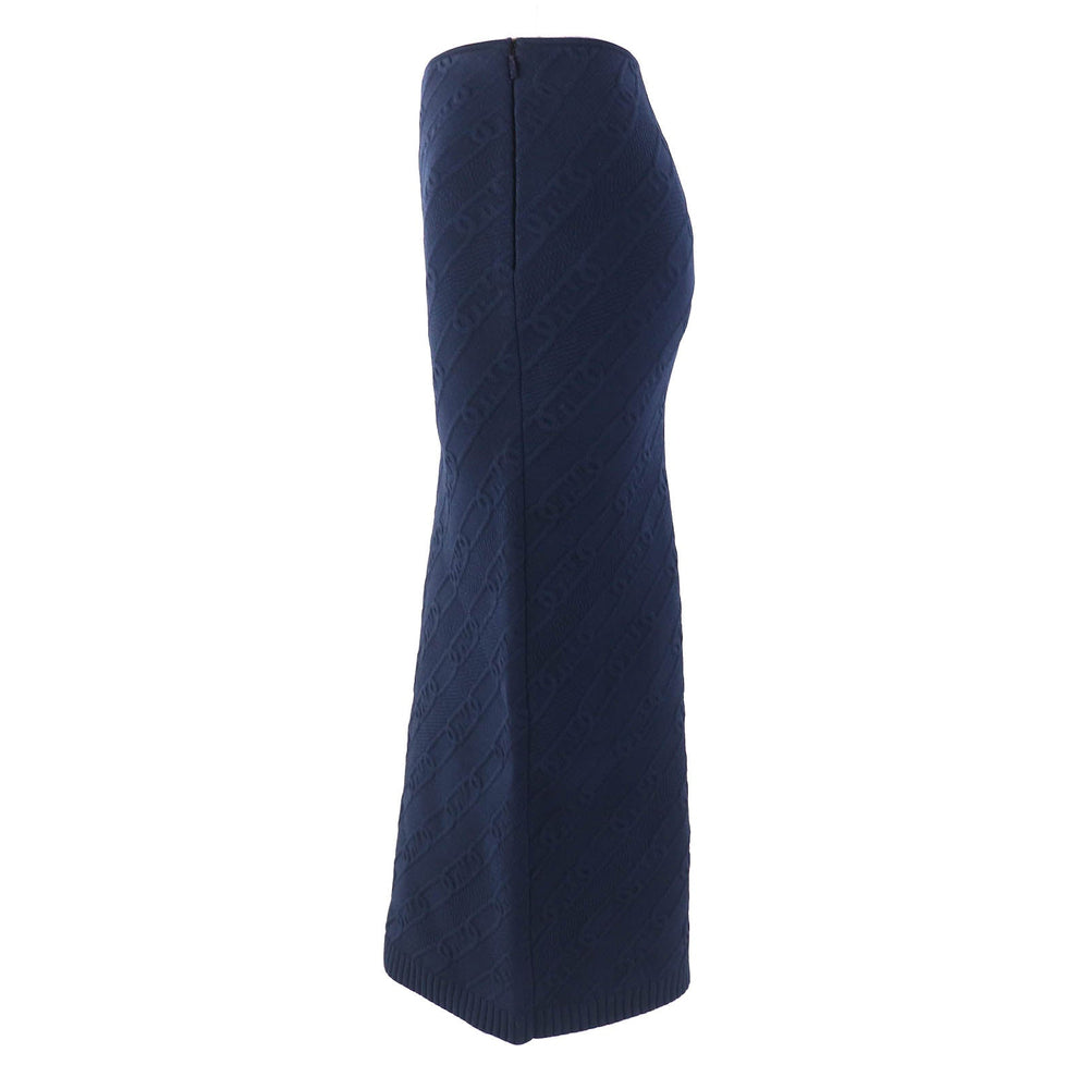 FENDI Long skirt FZQ677 Main: 51% rayon, 31% polypropylene, 11% nylon, 5% polyester, 2% polyurethane Navy Women 40 Used Authentic
