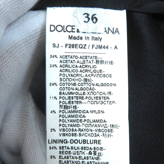 DOLCE&GABBANA No color jacket Outer material: 34% acetate, 24% acrylic, 24% cotton, 11% polyester, 4% nylon, 25% silk, 22% rayon Black Gold Green Women 36 Used Authentic