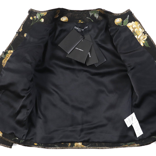 DOLCE&GABBANA No color jacket Outer material: 34% acetate, 24% acrylic, 24% cotton, 11% polyester, 4% nylon, 25% silk, 22% rayon Black Gold Green Women 36 Used Authentic