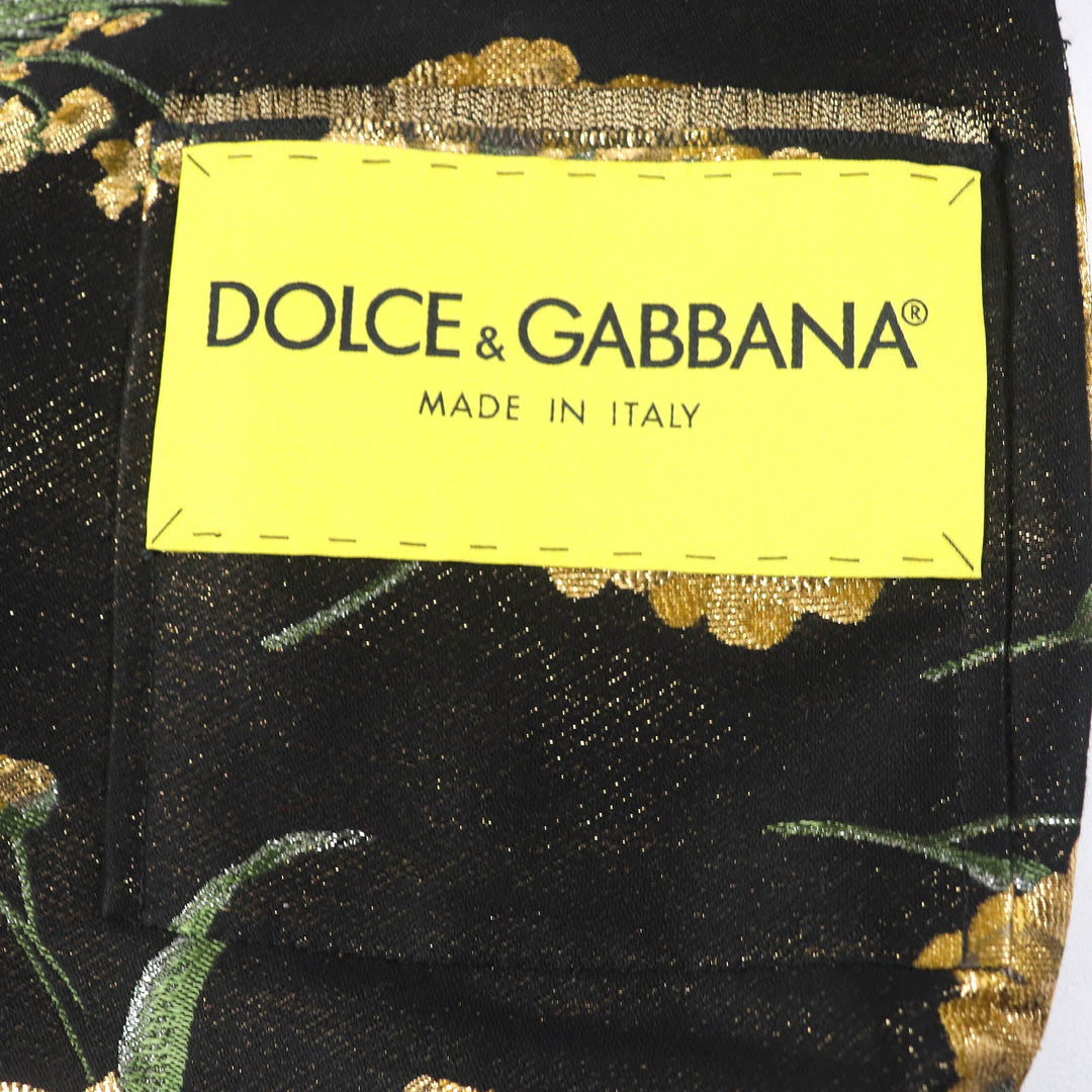 DOLCE&GABBANA No color jacket Outer material: 34% acetate, 24% acrylic, 24% cotton, 11% polyester, 4% nylon, 25% silk, 22% rayon Black Gold Green Women 36 Used Authentic