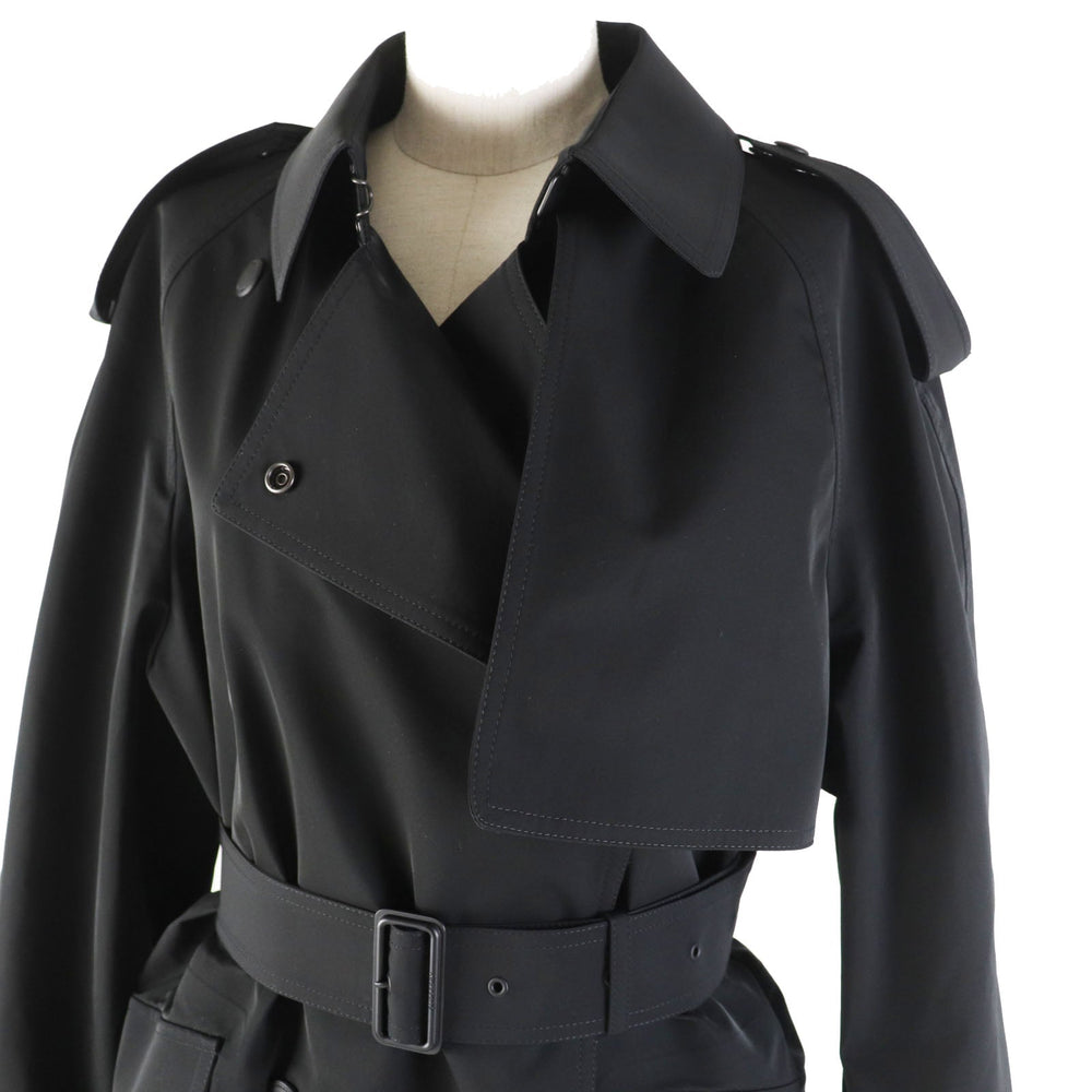 BURBERRY trench coat 8063801 Outer: 100% polyester, Lining: 100% polyamide (nylon) black Technical twill trench coat Women 40 Used Authentic