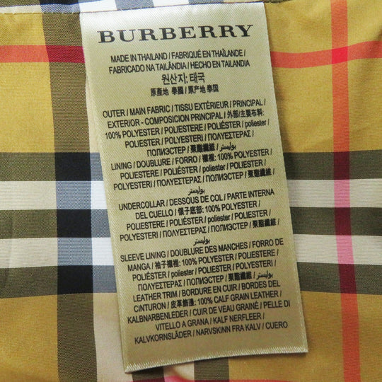 BURBERRY trench coat 8006111 Outer: 100% polyester, Lining: 100% polyester, Part: 100% polyester, Leather part: Cowhide black Kensington detachable hood trench coat Women 40 Used Authentic