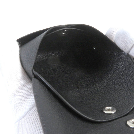 HERMES Coin case Main: Evercolor black Calvi duo mens Used Authentic