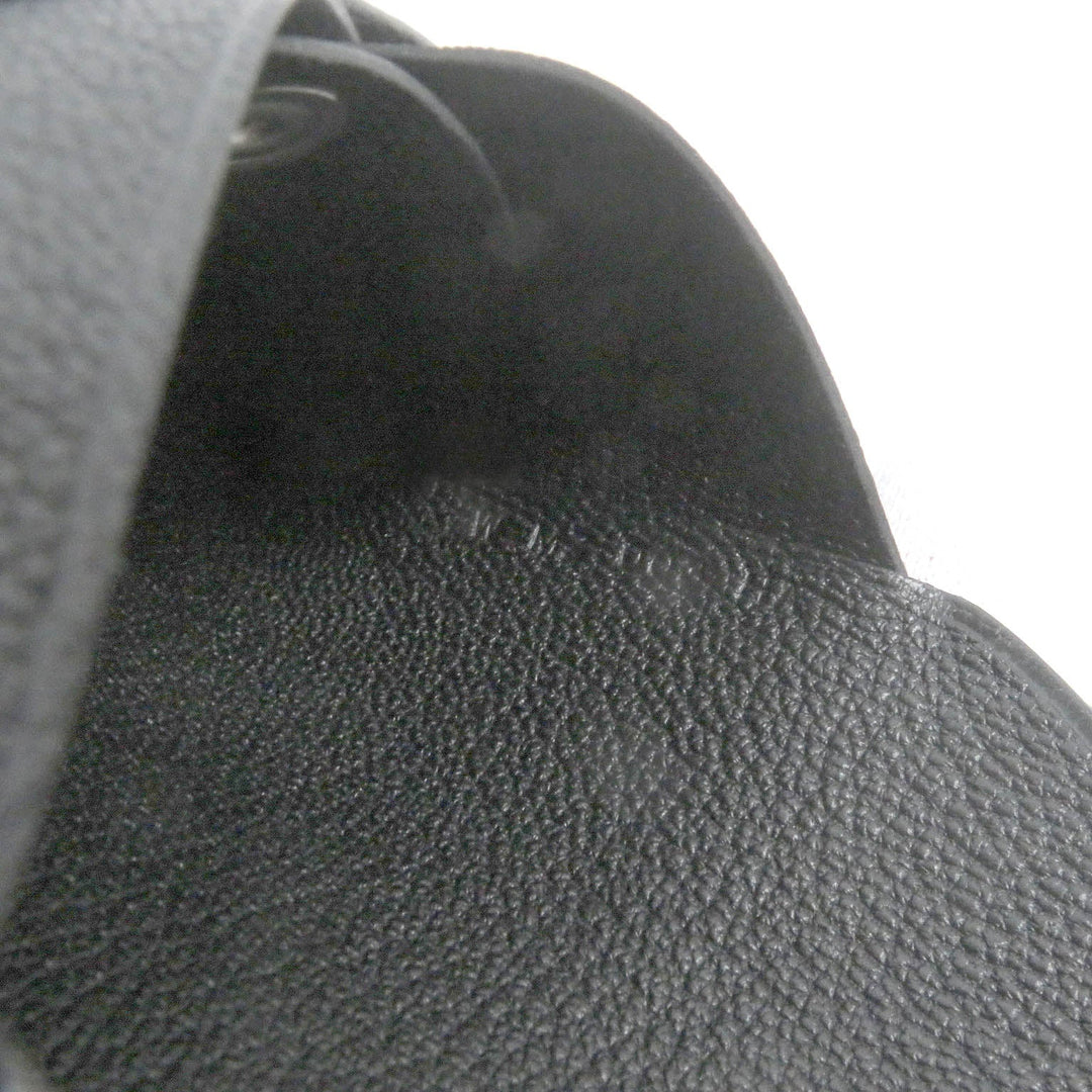HERMES Coin case Main: Evercolor black Calvi duo mens Used Authentic