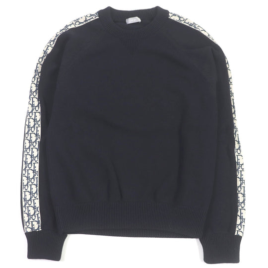 Dior HOMME sweater 113M638AT187 Main: 100% cotton, Part: 100% silk Navy mens S Used Authentic