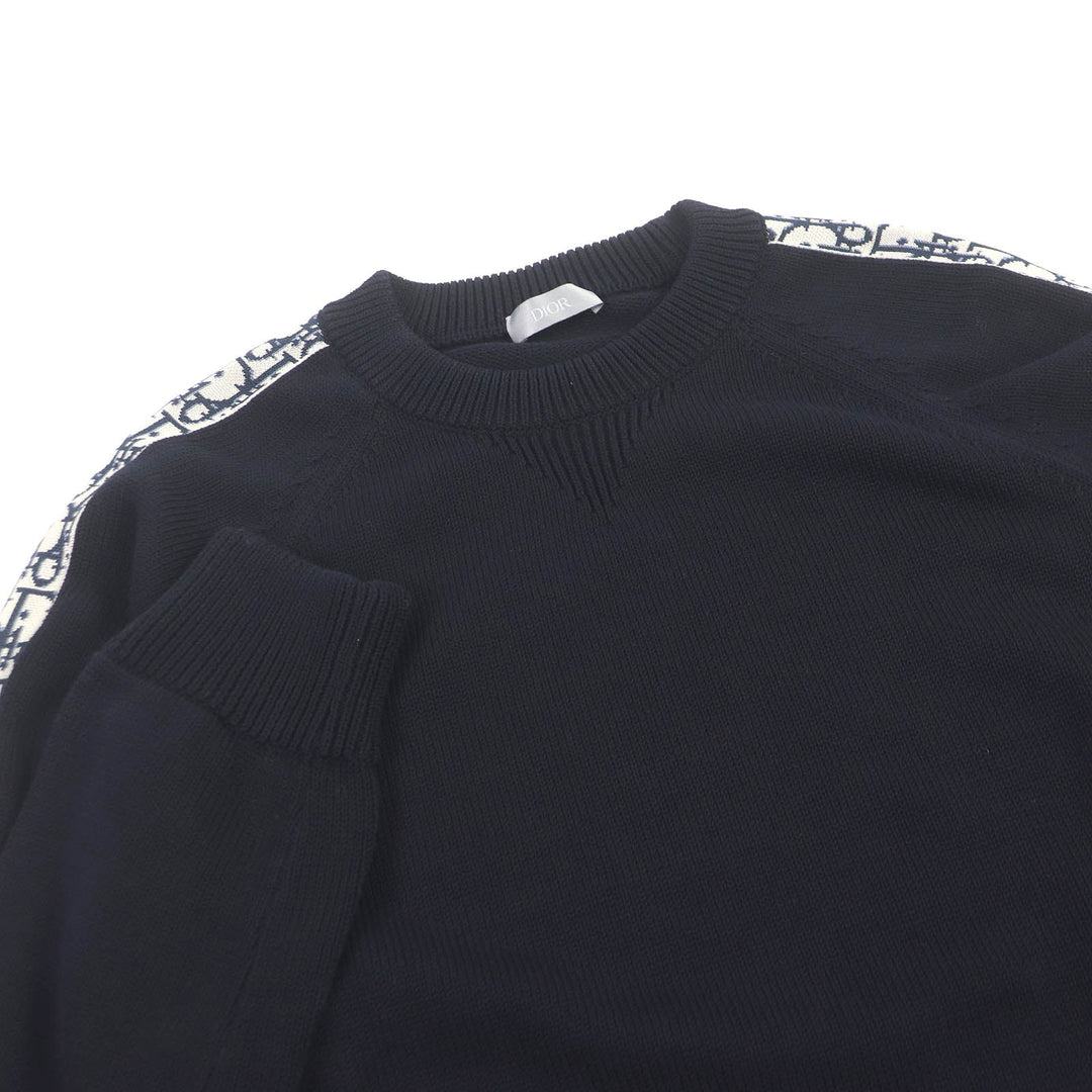 Dior HOMME sweater 113M638AT187 Main: 100% cotton, Part: 100% silk Navy mens S Used Authentic