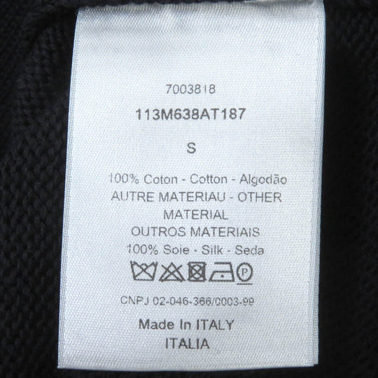 Dior HOMME sweater 113M638AT187 Main: 100% cotton, Part: 100% silk Navy mens S Used Authentic