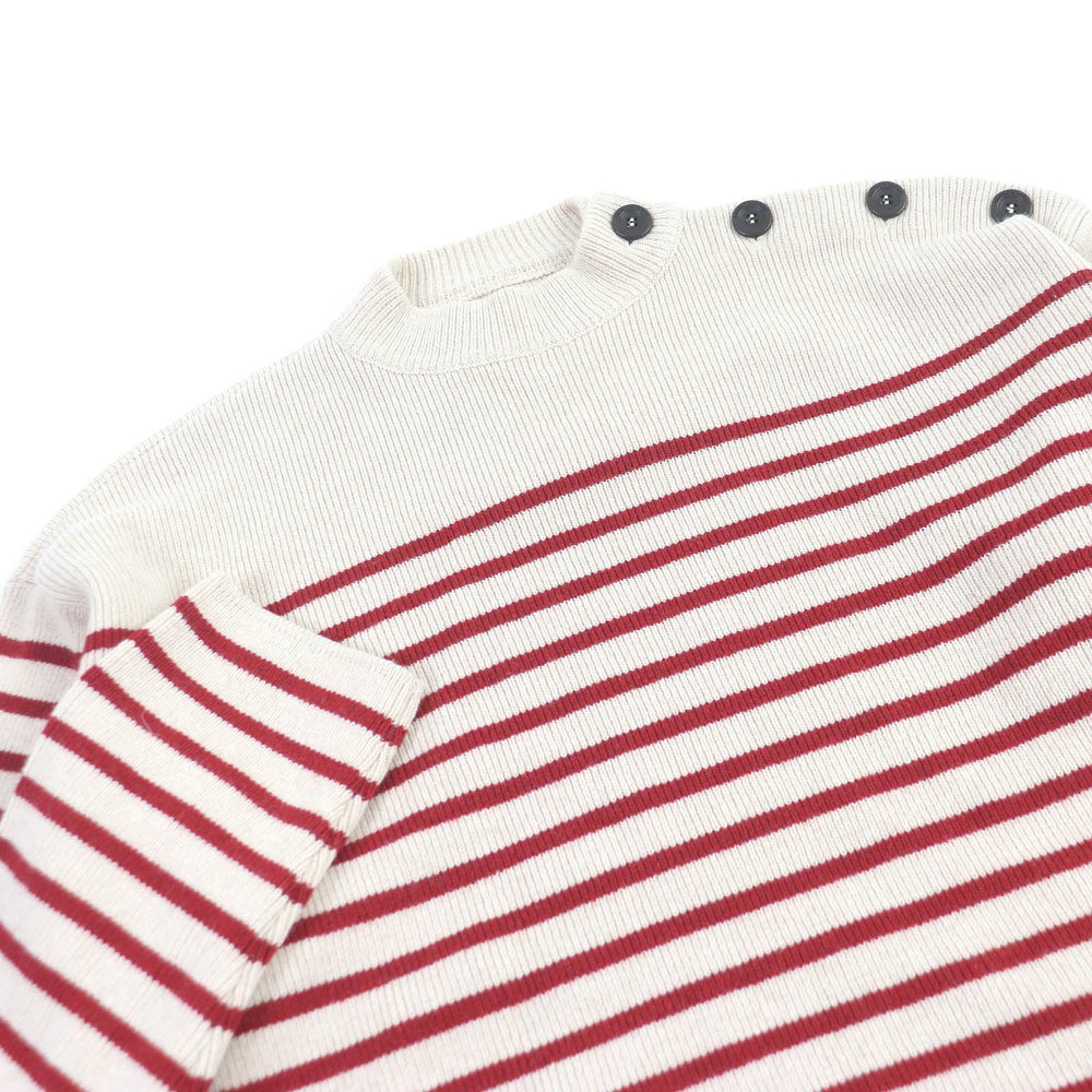 EMPORIO ARMANI sweater Main: 40% wool, 26% rayon, 25% polyamide, 10% cashmere Beige red mens M Used Authentic