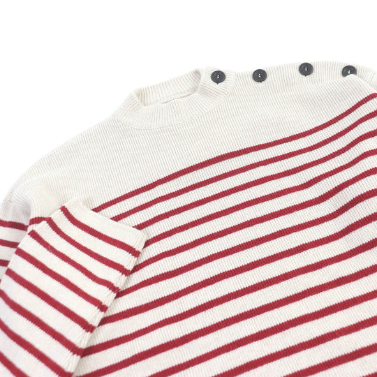EMPORIO ARMANI sweater Main: 40% wool, 26% rayon, 25% polyamide, 10% cashmere Beige red mens M Used Authentic
