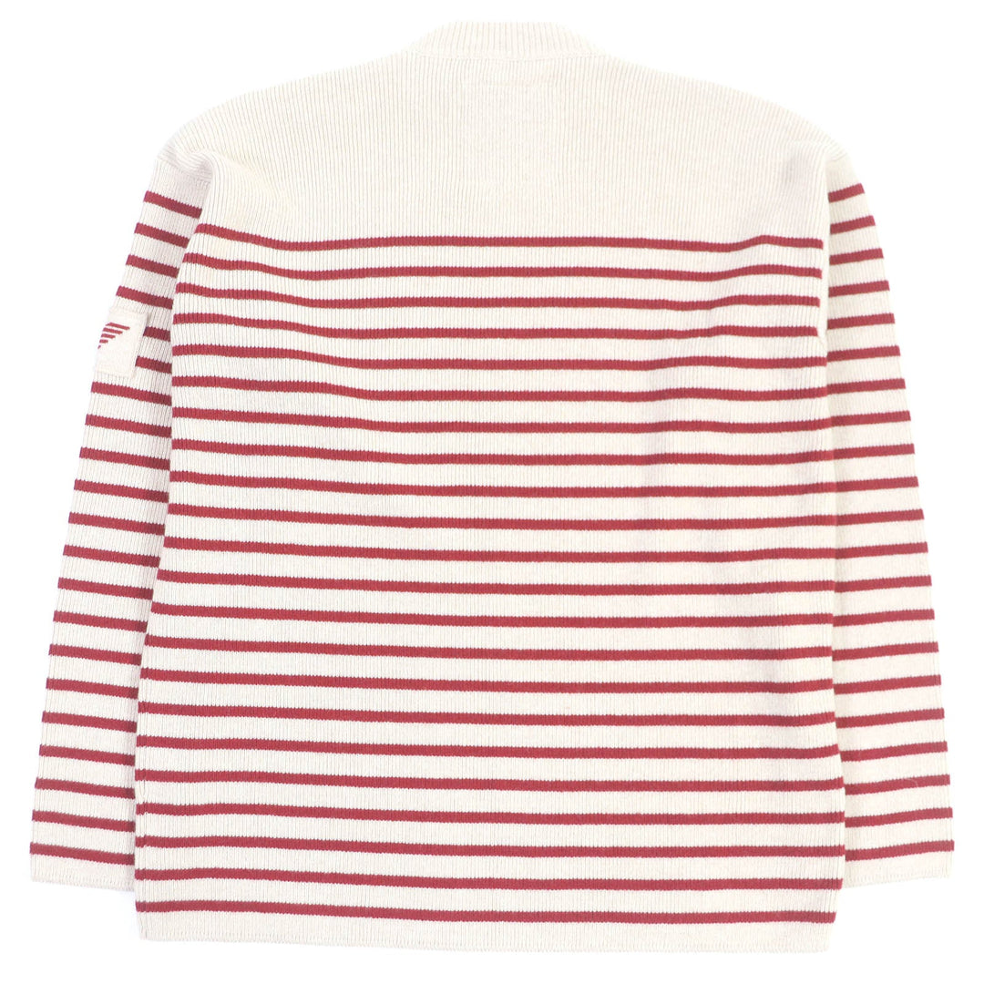 EMPORIO ARMANI sweater Main: 40% wool, 26% rayon, 25% polyamide, 10% cashmere Beige red mens M Used Authentic