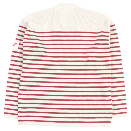 EMPORIO ARMANI sweater Main: 40% wool, 26% rayon, 25% polyamide, 10% cashmere Beige red mens M Used Authentic