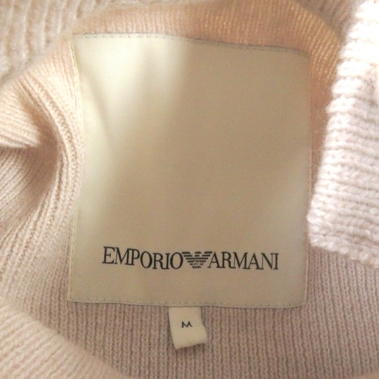 EMPORIO ARMANI sweater Main: 40% wool, 26% rayon, 25% polyamide, 10% cashmere Beige red mens M Used Authentic