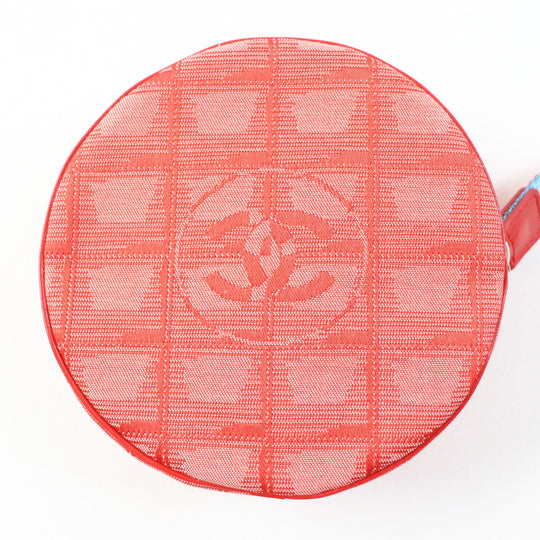 CHANEL Pouch 6859809 No nylon notation (nylon type) Red New travel line Women Used Authentic
