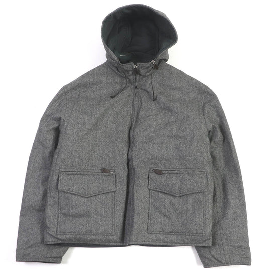 HERMES Down jacket Outer: 100% cashmere, Lining: 60% nylon, Lining: 40% polyester, Filling: 100% down, Filling: 100% polyester gray mens 52 Used Authentic