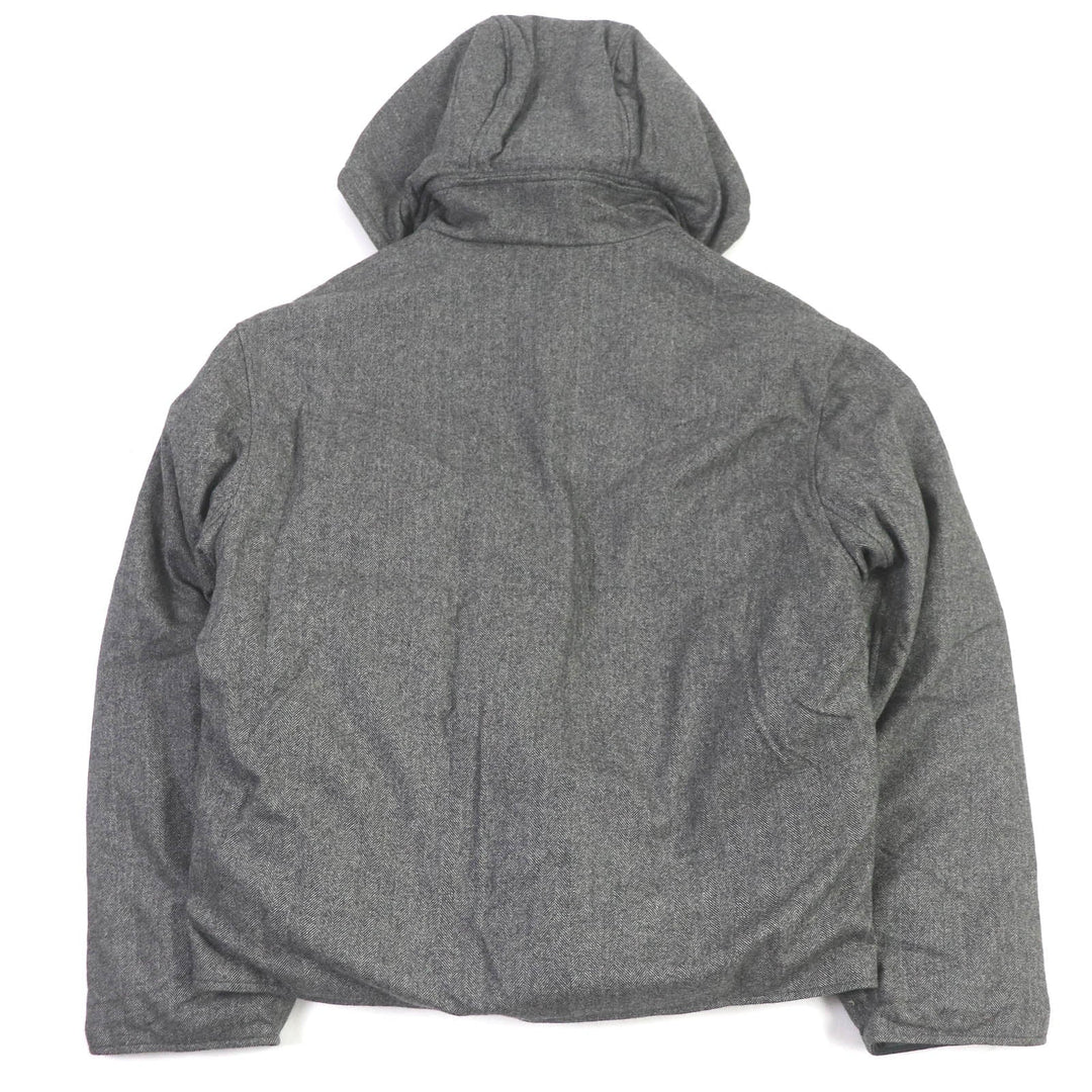 HERMES Down jacket Outer: 100% cashmere, Lining: 60% nylon, Lining: 40% polyester, Filling: 100% down, Filling: 100% polyester gray mens 52 Used Authentic