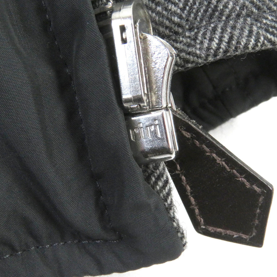 HERMES Down jacket Outer: 100% cashmere, Lining: 60% nylon, Lining: 40% polyester, Filling: 100% down, Filling: 100% polyester gray mens 52 Used Authentic
