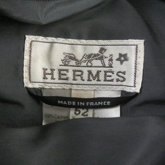 HERMES Down jacket Outer: 100% cashmere, Lining: 60% nylon, Lining: 40% polyester, Filling: 100% down, Filling: 100% polyester gray mens 52 Used Authentic