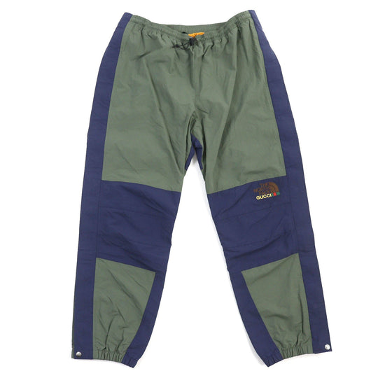 GUCCI Pants 663766 Main: 73% nylon, Main: 27% cotton, Lining: 100% nylon, Part: 100% polyester Khaki Navy mens XL Used Authentic