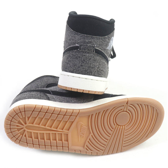 NIKE sneakers HJ4363-001 Main: Suede leather Black Grey AIR JORDAN 1 MID SE V2 mens 26 Used Authentic