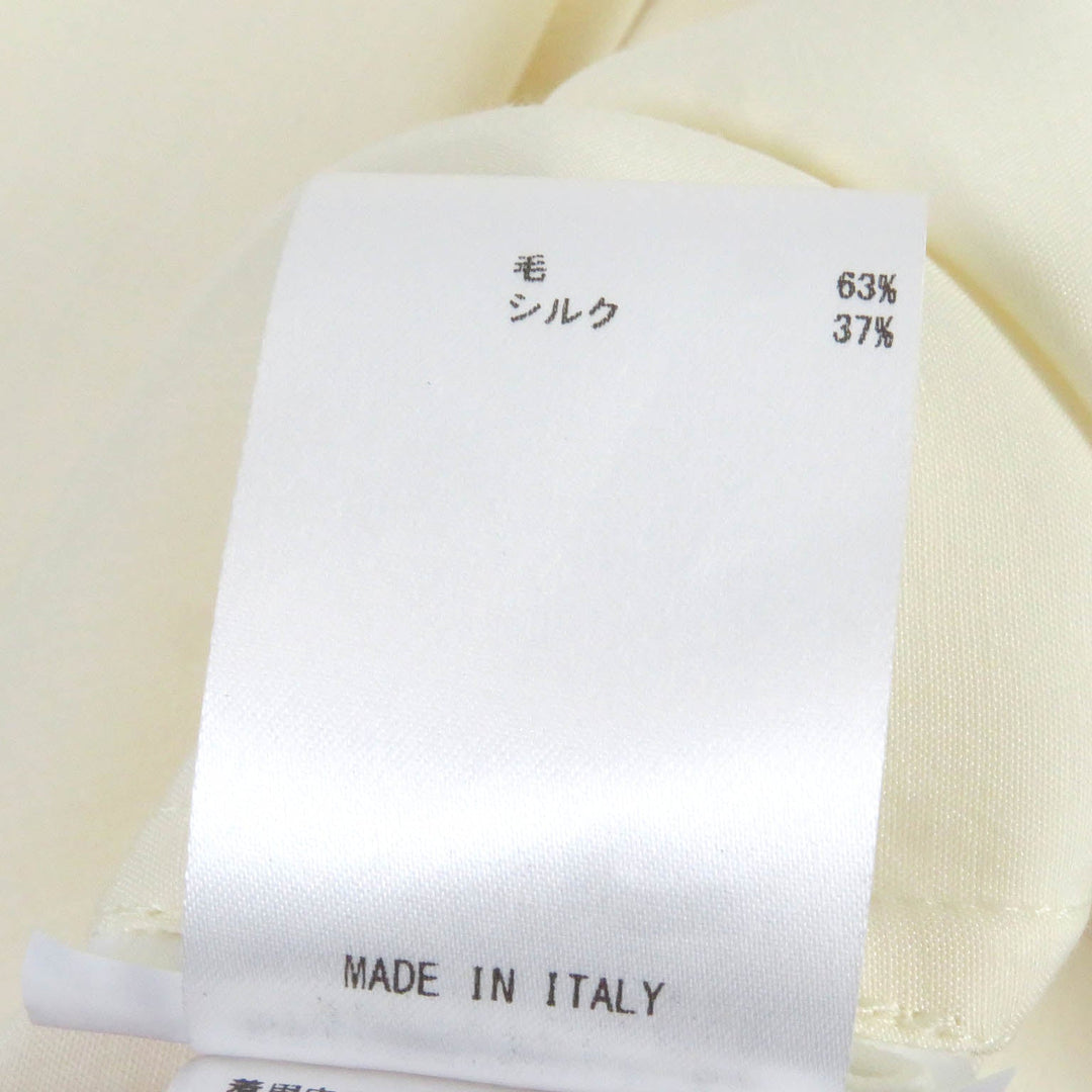 JIL SANDER Long sleeve shirt JSYU601434 Main: 63% wool, Main: 37% silk Ivory mens M Used Authentic