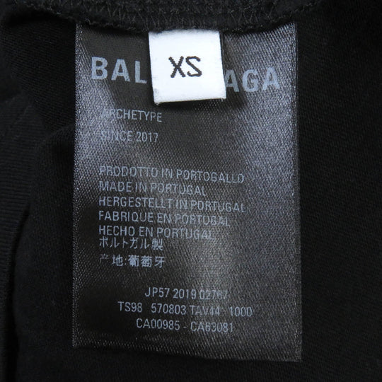 BALENCIAGA Short sleeve T-shirt 570803 cotton black mens XS Used Authentic
