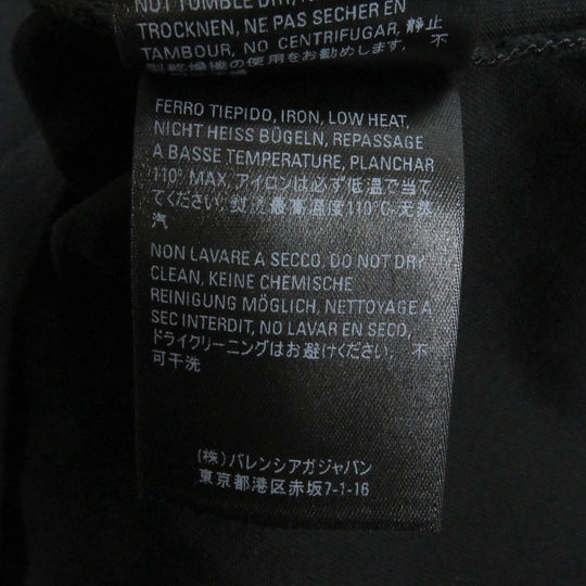 BALENCIAGA Short sleeve T-shirt 570803 cotton black mens XS Used Authentic