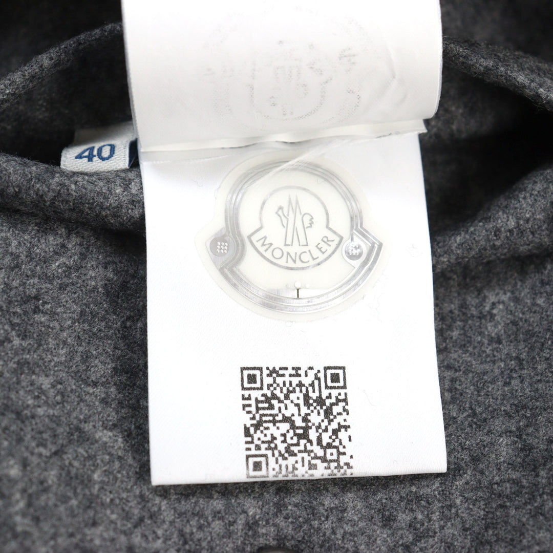 MONCLER Long sleeve shirt F20932F70570 54233 Outer: 100% wool, Lining: 100% nylon Gray black CAMICIA mens 40 Used Authentic