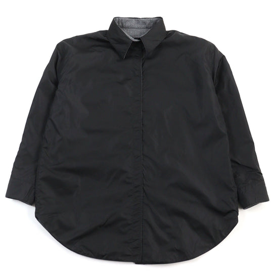 MONCLER Long sleeve shirt F20932F70570 54233 Outer: 100% wool, Lining: 100% nylon Gray black CAMICIA mens 40 Used Authentic