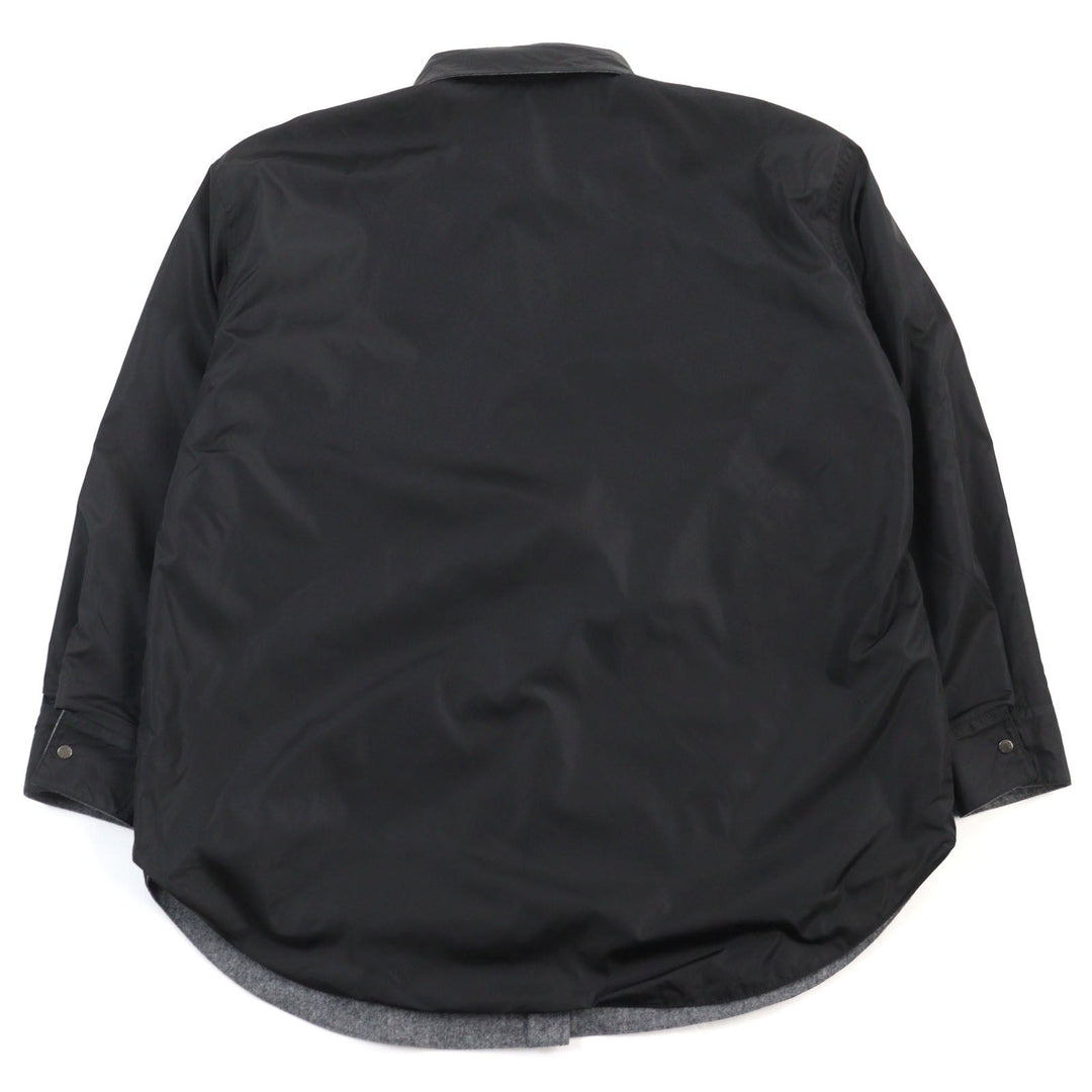 MONCLER Long sleeve shirt F20932F70570 54233 Outer: 100% wool, Lining: 100% nylon Gray black CAMICIA mens 40 Used Authentic