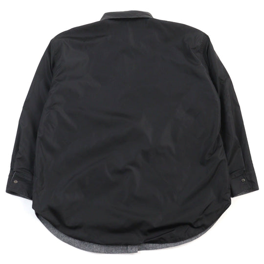 MONCLER Long sleeve shirt F20932F70570 54233 Outer: 100% wool, Lining: 100% nylon Gray black CAMICIA mens 40 Used Authentic