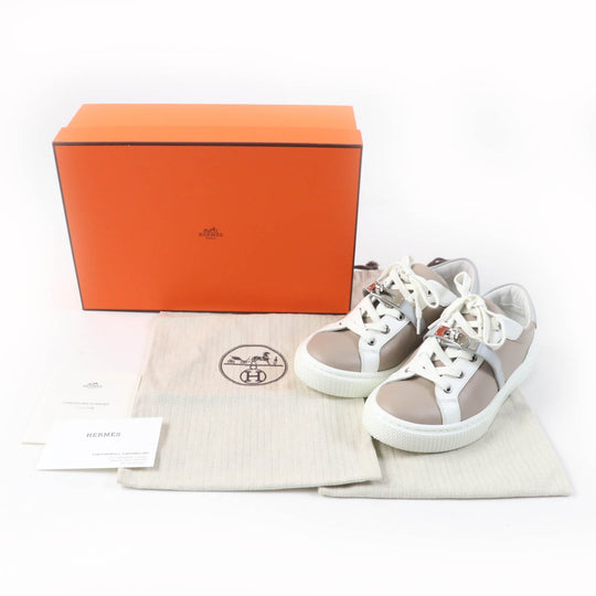HERMES Low cut sneakers Main: Leather Beige Sketch / White Day Women 36 Used Authentic