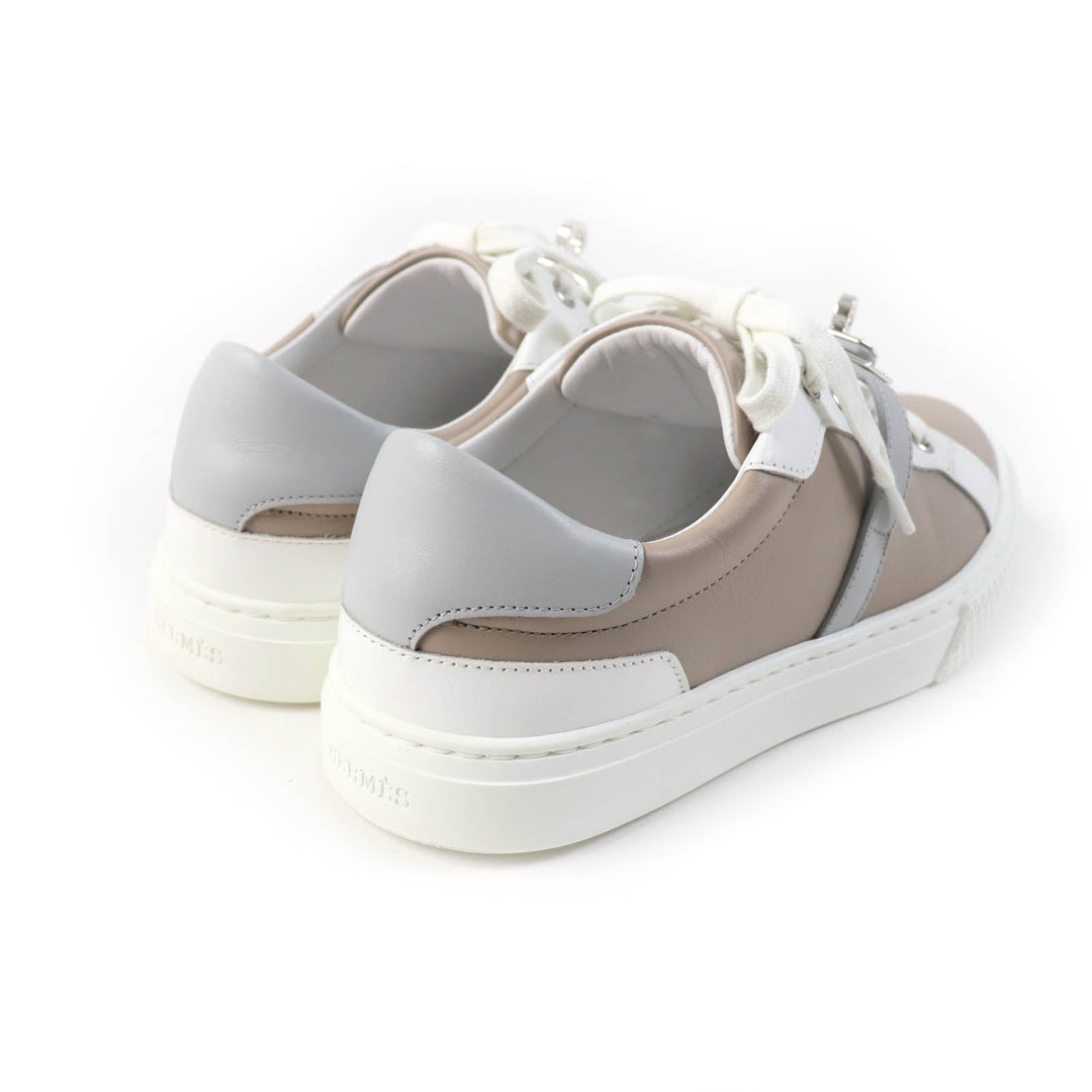 HERMES Low cut sneakers Main: Leather Beige Sketch / White Day Women 36 Used Authentic