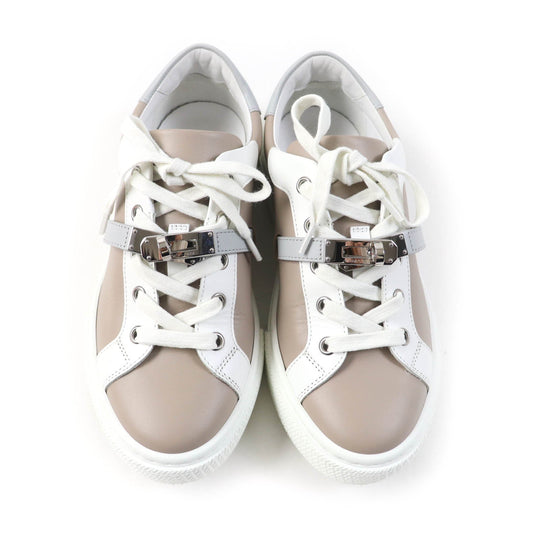 HERMES Low cut sneakers Main: Leather Beige Sketch / White Day Women 36 Used Authentic