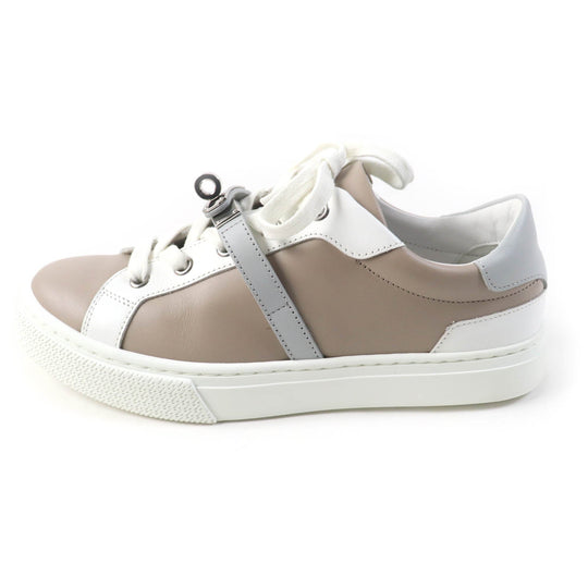 HERMES Low cut sneakers Main: Leather Beige Sketch / White Day Women 36 Used Authentic