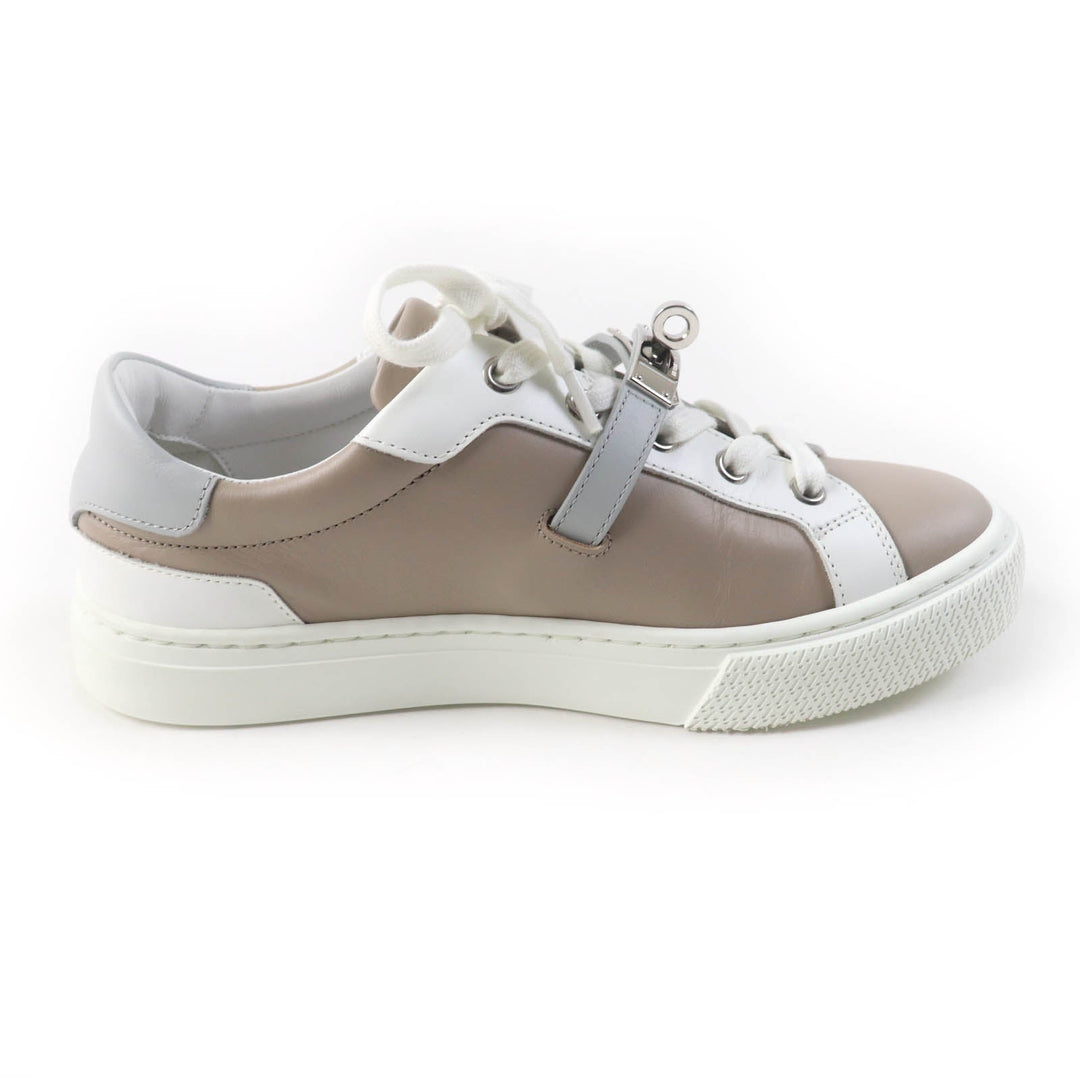 HERMES Low cut sneakers Main: Leather Beige Sketch / White Day Women 36 Used Authentic