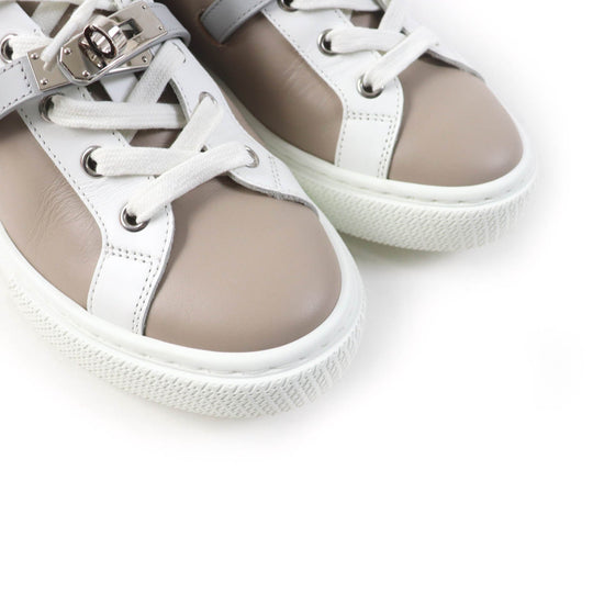 HERMES Low cut sneakers Main: Leather Beige Sketch / White Day Women 36 Used Authentic