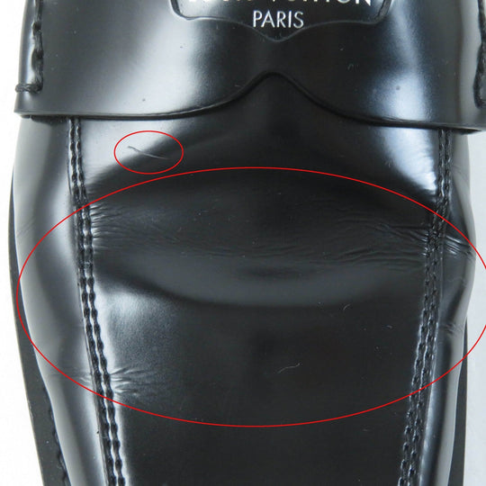 LOUIS VUITTON loafers Main: Leather black The Connery Line Women 35.5 Used Authentic