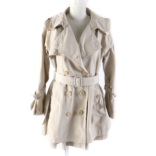 MONCLER trench coat Main: 100% polyester beige DURENNE Women 1 Used Authentic