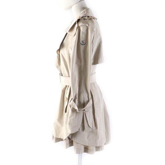 MONCLER trench coat Main: 100% polyester beige DURENNE Women 1 Used Authentic