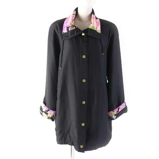 LEONARD FASHION Jacket 0348454 Outer: 100% silk, Filling: 100% polyester, Part: 60% wool, Part: 40% silk, Lining: 100% cupra black Women 11 Used Authentic