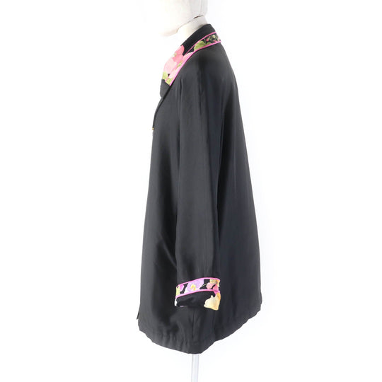 LEONARD FASHION Jacket 0348454 Outer: 100% silk, Filling: 100% polyester, Part: 60% wool, Part: 40% silk, Lining: 100% cupra black Women 11 Used Authentic