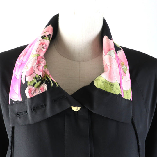 LEONARD FASHION Jacket 0348454 Outer: 100% silk, Filling: 100% polyester, Part: 60% wool, Part: 40% silk, Lining: 100% cupra black Women 11 Used Authentic