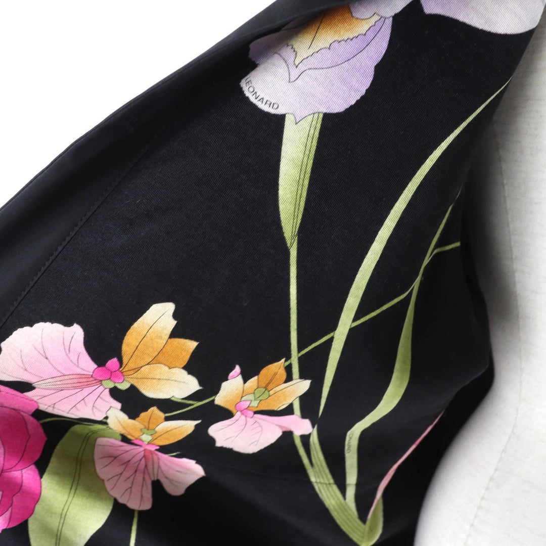 LEONARD FASHION Jacket 0348454 Outer: 100% silk, Filling: 100% polyester, Part: 60% wool, Part: 40% silk, Lining: 100% cupra black Women 11 Used Authentic