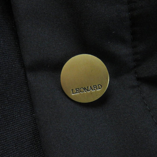 LEONARD FASHION Jacket 0348454 Outer: 100% silk, Filling: 100% polyester, Part: 60% wool, Part: 40% silk, Lining: 100% cupra black Women 11 Used Authentic