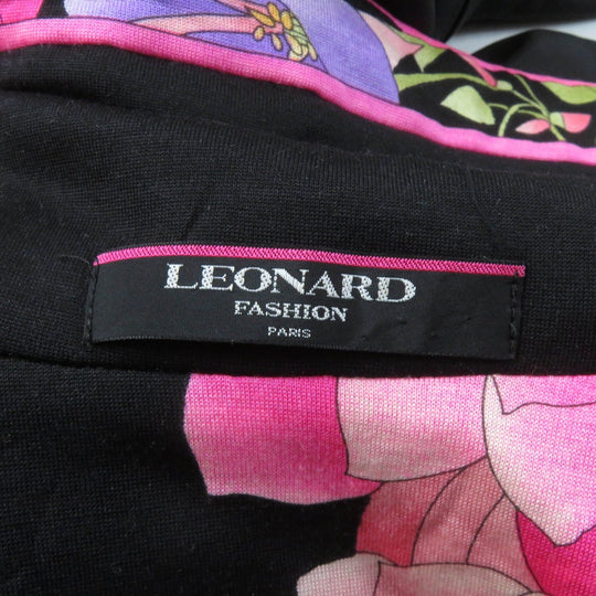 LEONARD FASHION Jacket 0348454 Outer: 100% silk, Filling: 100% polyester, Part: 60% wool, Part: 40% silk, Lining: 100% cupra black Women 11 Used Authentic